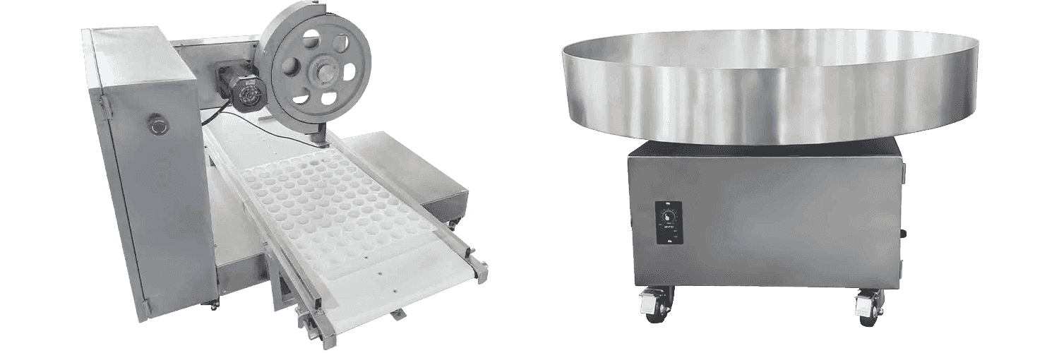 ST-280A Mochi Wrapper Powder Machine/Ball Rounding Machine Dengan Baki Menyelaraskan